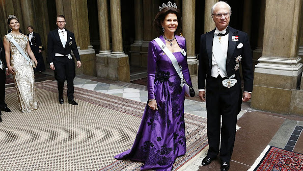 Queen Silvia, Crown Princess Victoria attended an official dinner at the Royal Palace in Stockholm