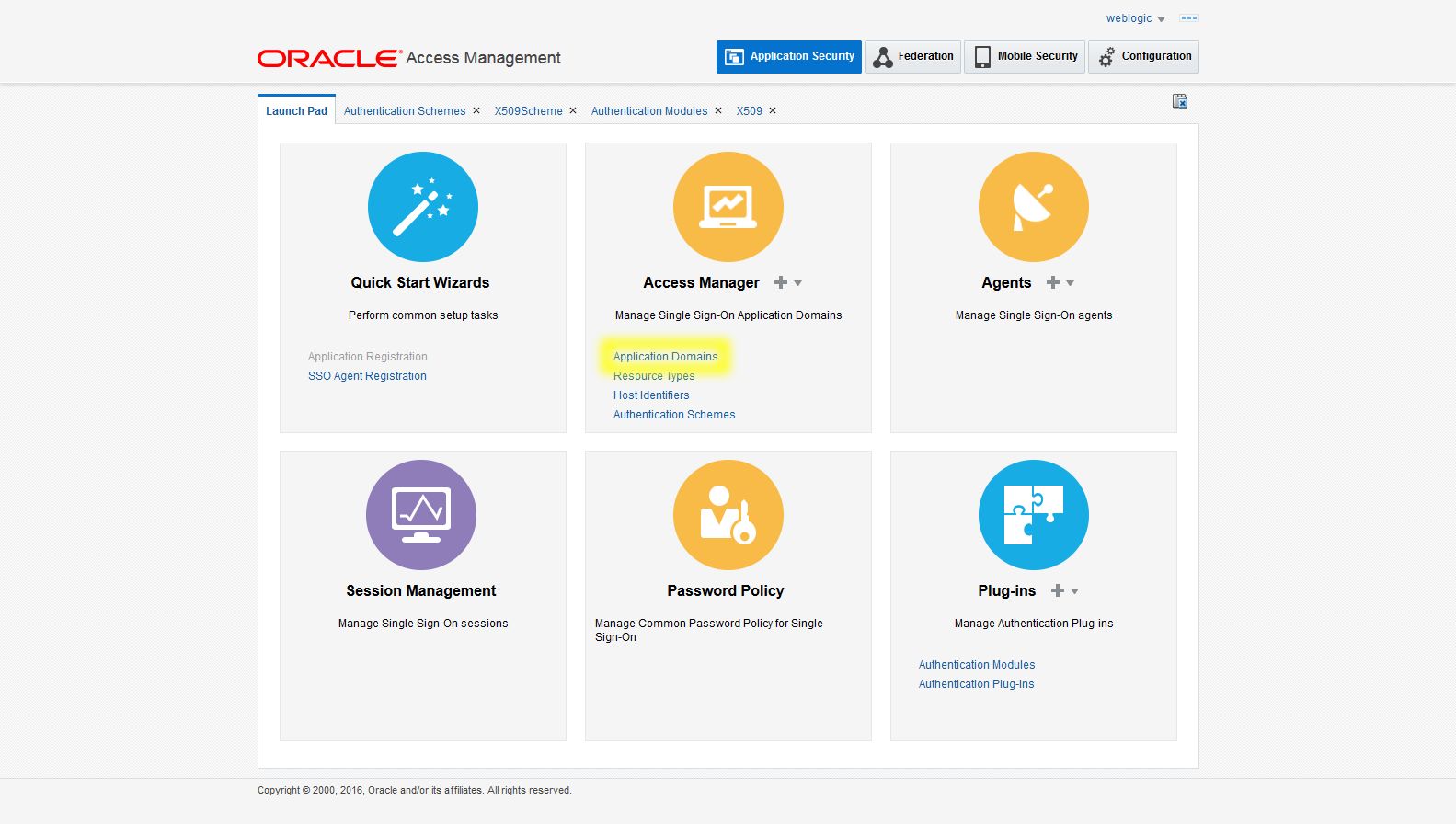 App reg. Oracle access Manager. OSCLASSPOINT. Manage access. Admin Manager.