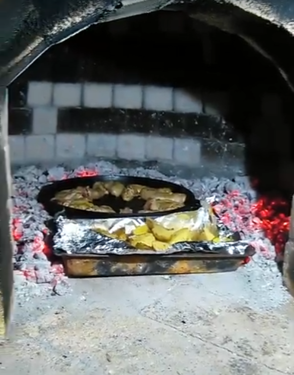 Картофель фри + гриль курица в "Печке - Мангале"