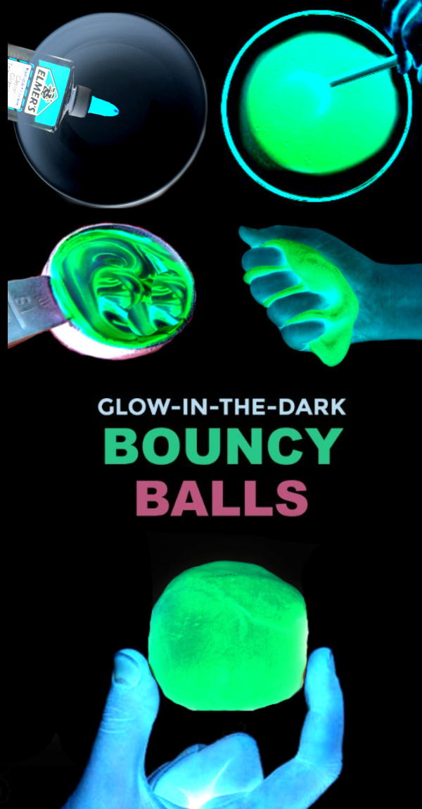 Wow the kids this summer and make bouncy balls that glow-in-the-dark!  This activity explores science in a way that kids of all ages are sure to love! #growingajeweledrose #howtomakebouncyballs #homemadebouncyballs #bouncyballsdiy #bouncyballs #bouncyballsrecipe #glowinthedarkbouncyballs
