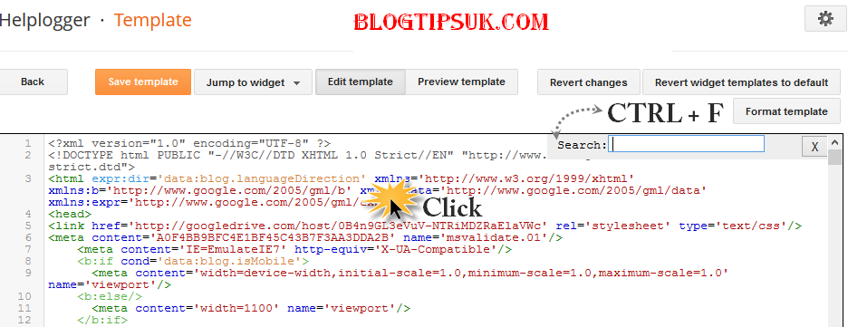 blogger template, ctrl + f, search box