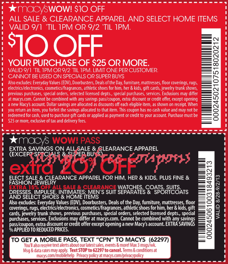 Macy&#39;s Coupons August 2014