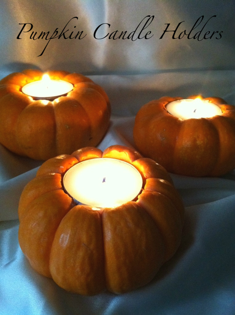 delightful creations DIY Pumpkin Candle Holders