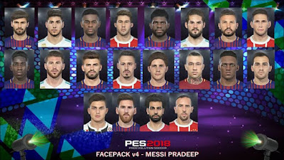 Pes 2018 Facepack v4 by Messi Pradeep