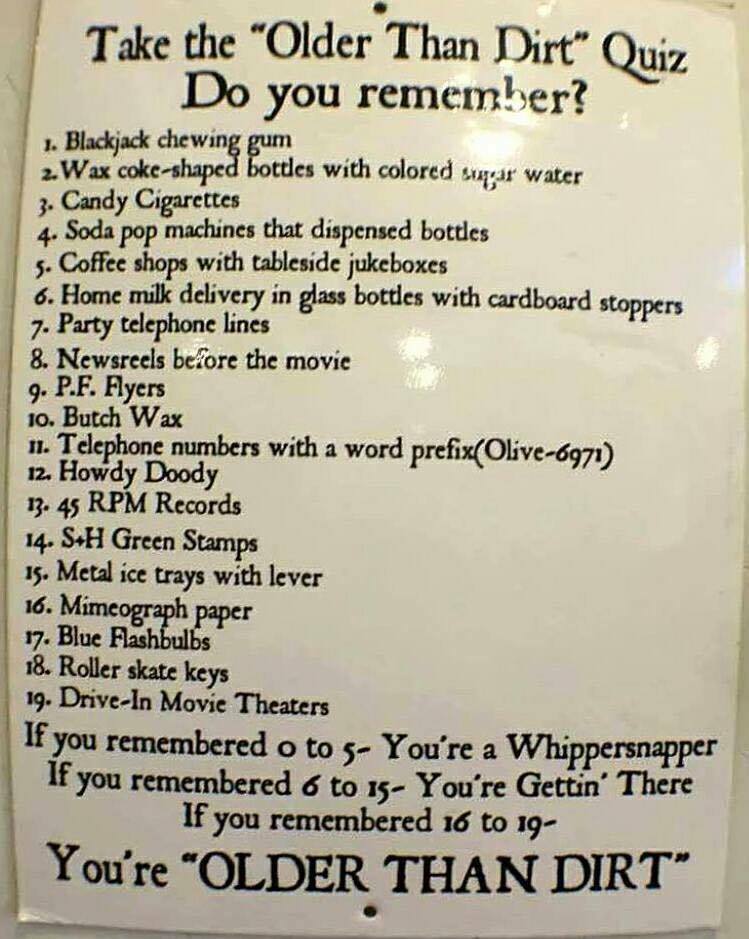 Randy's Busy Life Are You Older Than Dirt?