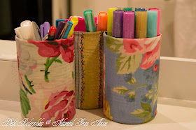 Adorned From Above: Fabric Covered Can Pen and Pencil Holders and ...