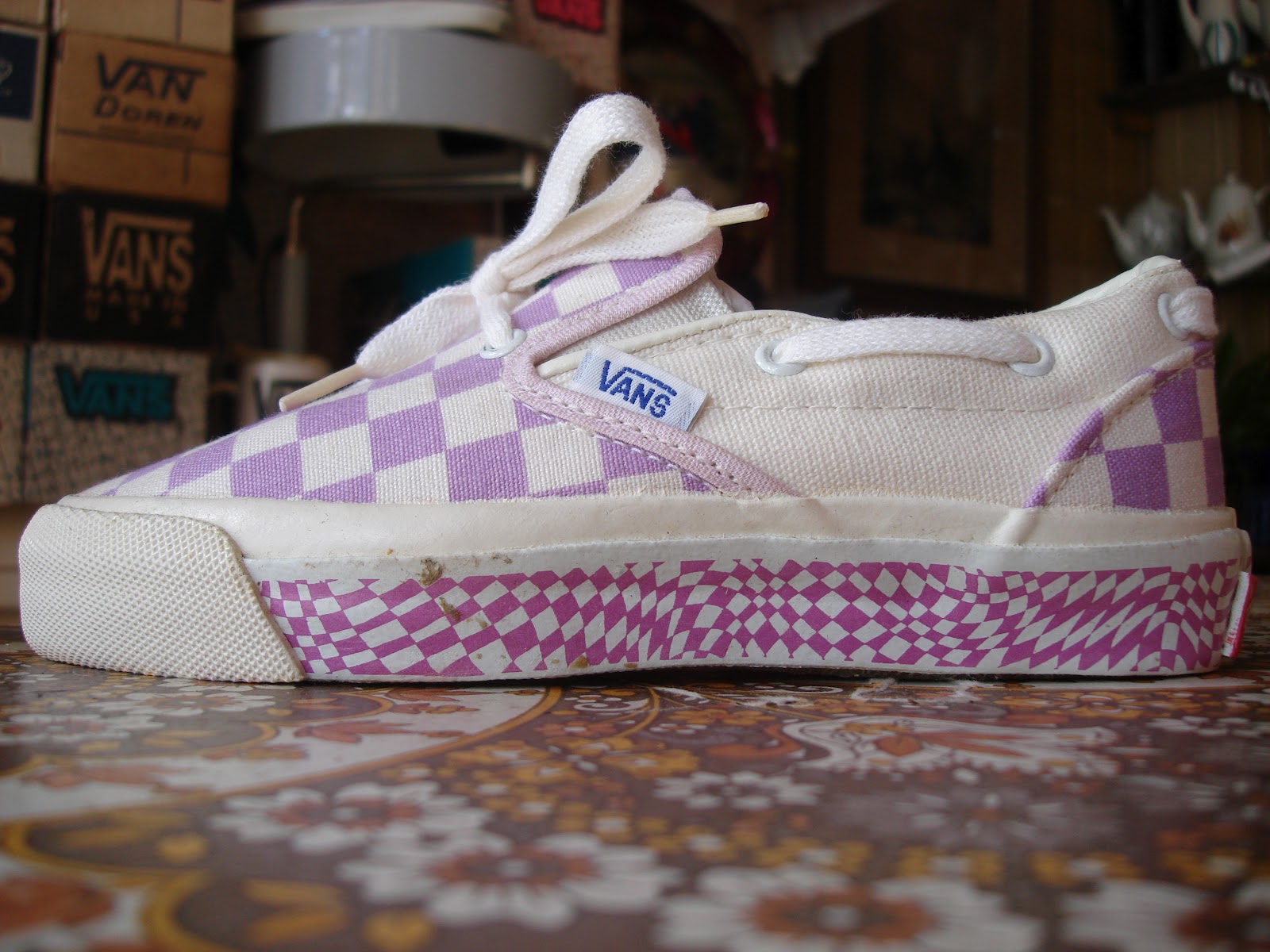 theothersideofthepillow vintage VANS lacey slipon lace around style