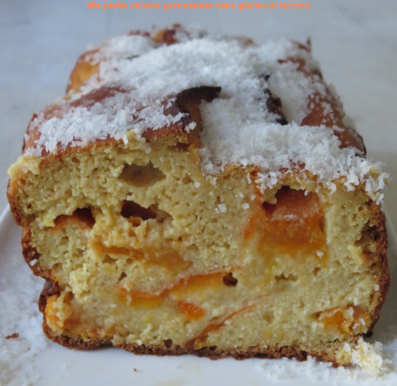 Cake aux abricots, à l'orange et à la noix de coco sans gluten et sans
