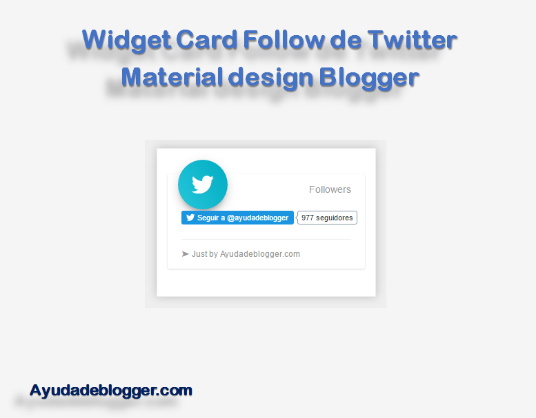 Widget Card Follow de Twitter Material design