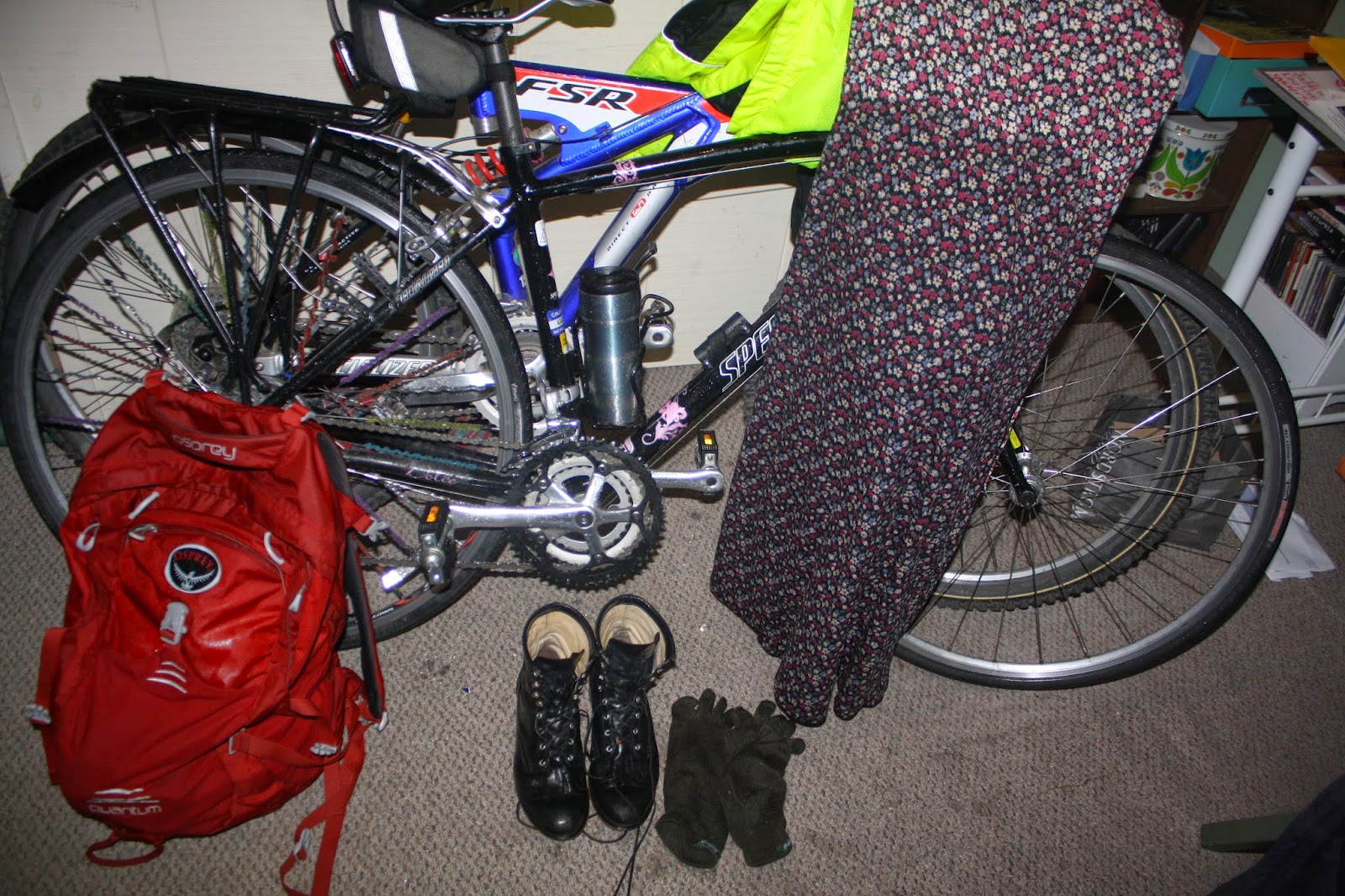 commuting in the rain
