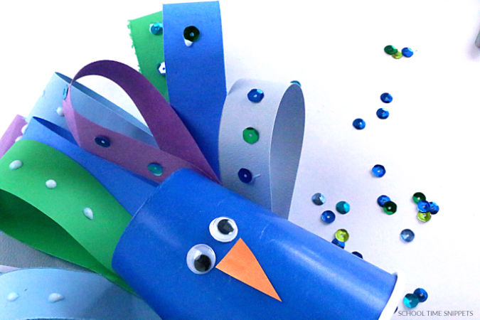 Peacock Paper Cup Art and Craft | School Time Snippets