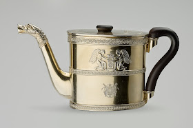 Silver-gilt teapot made by Martin Guillaume Biennais,  engraved with Napoleon's coat of arms  acquired by Queen Mary - Royal Collection Trust  © Her Majesty Queen Elizabeth II 2015