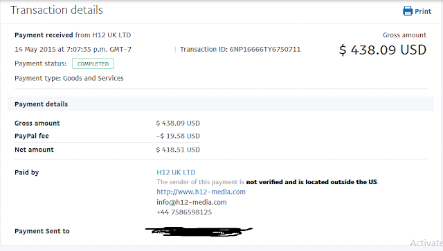 h12 media payment proof h12 media payment proof