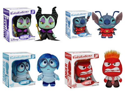 New Disney Fabrikations Plush Figures by Funko - Sleeping Beauty’s Maleficent, Lilo & Stich’s Experiment 626 & Inside Out’s Sadness & Anger