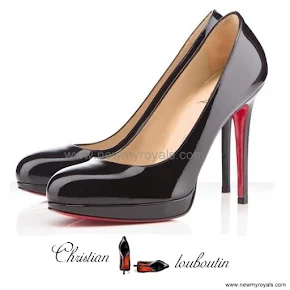 Queen Maxima wore CHRISTIAN LOUBOUTIN Patent Leather Platform Heel