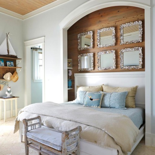 Mirrors above Bed Headboard