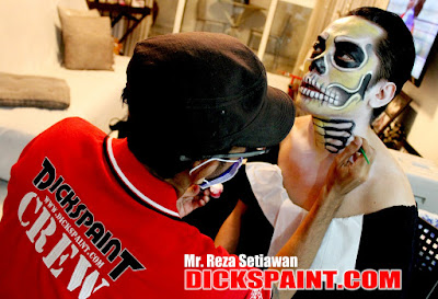 face painting skeleton horror jakarta