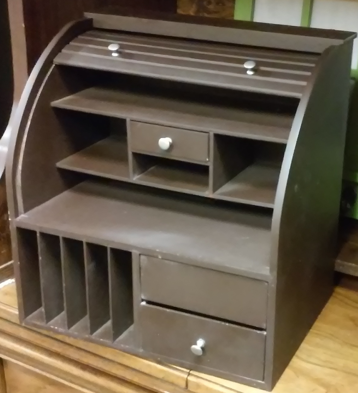 UHURU FURNITURE & COLLECTIBLES SOLD Espresso Desk Organizer 15