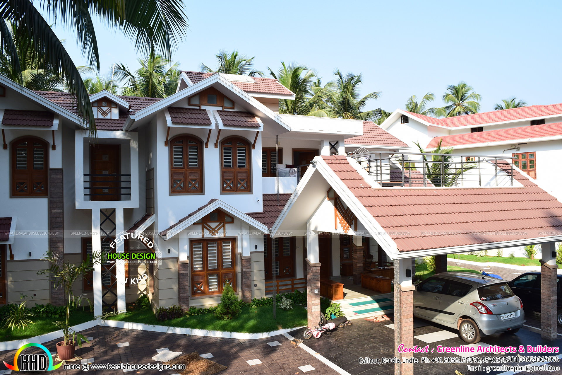 Work finished 5 bedroom house at Calicut Kerala Home Design and Floor