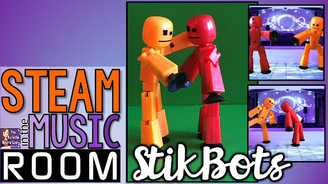 STEAM in the Music Room Use StikBots to create easy stop animation videos in your music classroom.  Simple and intuitive to use, your students will be stars in no time!
