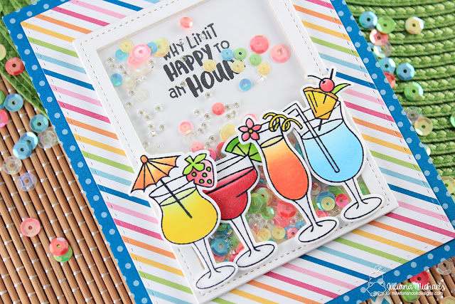 Happy Hour Shaker Card by Juliana Michaels featuring Cocktail Mixers Stamp Set by Newton's Nook Designs