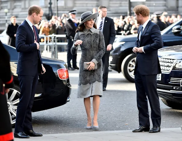 Queen Elizabeth II, Prince Philip, Duke of Edinburgh, Prince William, Duke of Cambridge his wife Catherine, Duchess of Cambridge, Britain's Prince Harry and Prince Andrew, Duke of York attended the Commonwealth Service 2016
