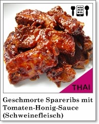 Schweinerippchen - Spareribs mit Tomaten-Honig-Sauce (Thailändisch)