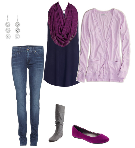 Kandice Stewart Blog: What To Wear - Purple and Navy