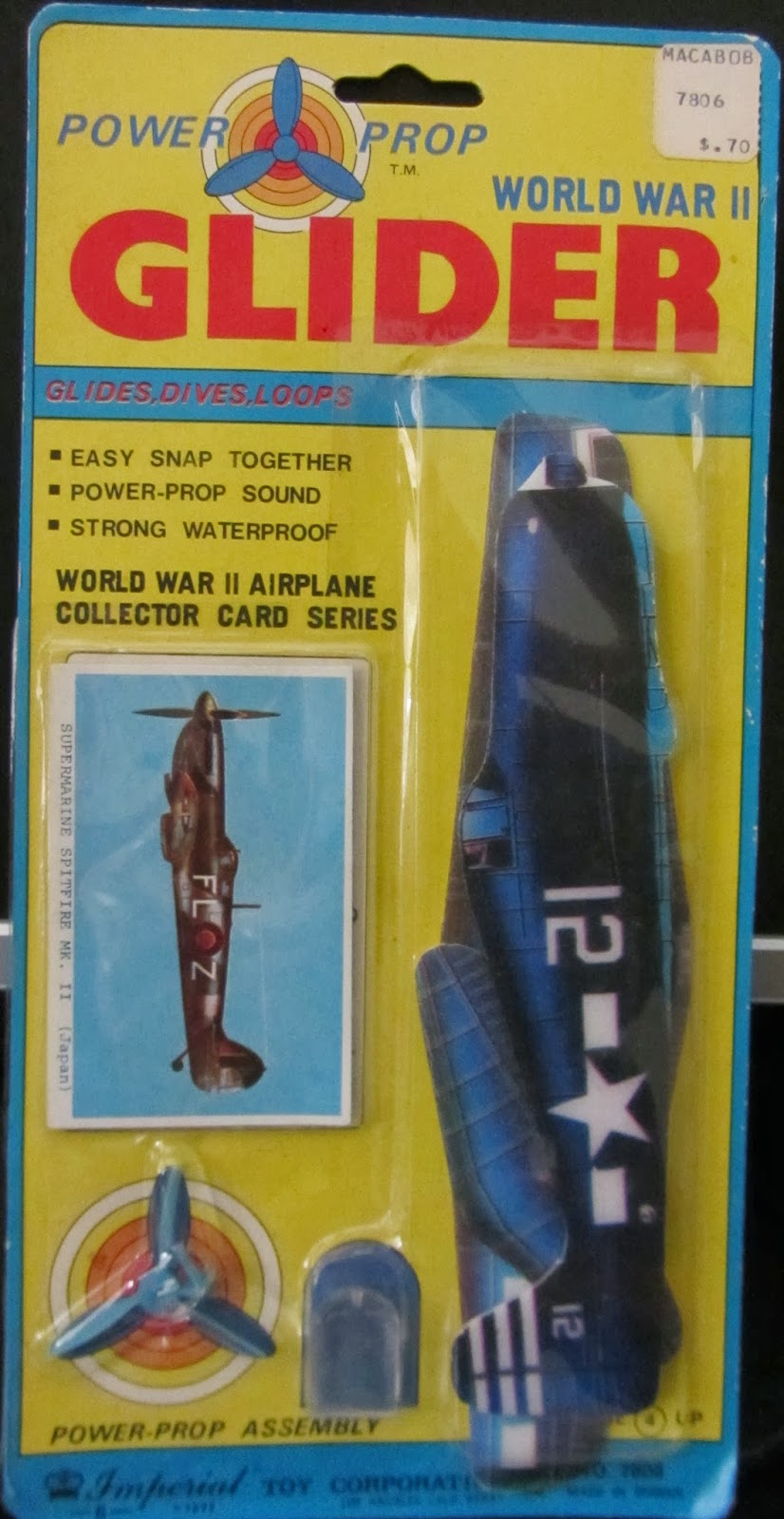 The Styrofoam Glider Squadron Power Prop WWII Glider 3 Grumman F6F