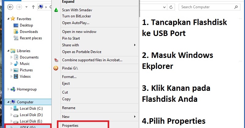 Cara Menambah Kapasitas Flashdisk Tanpa Software / Cara Memperbaiki