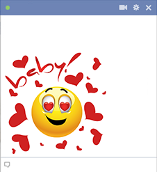 Facebook Emoticon with hearts