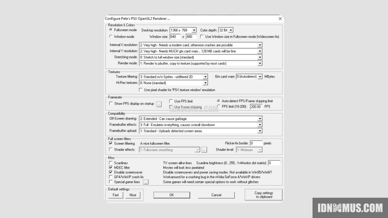 Setting Grafik ePSXe HD