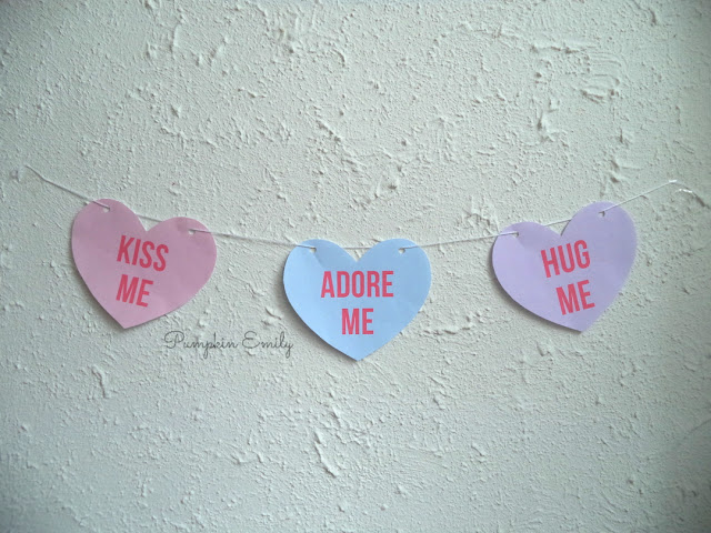 DIY Conversation Heart Garland