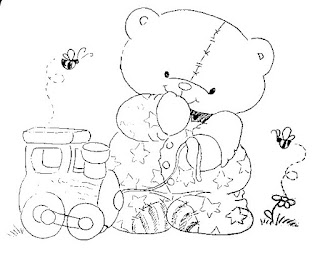desenho de bebe ursinho com trenzinho de brinquedo desenho de bebe ursinho com trenzinho de brinquedo