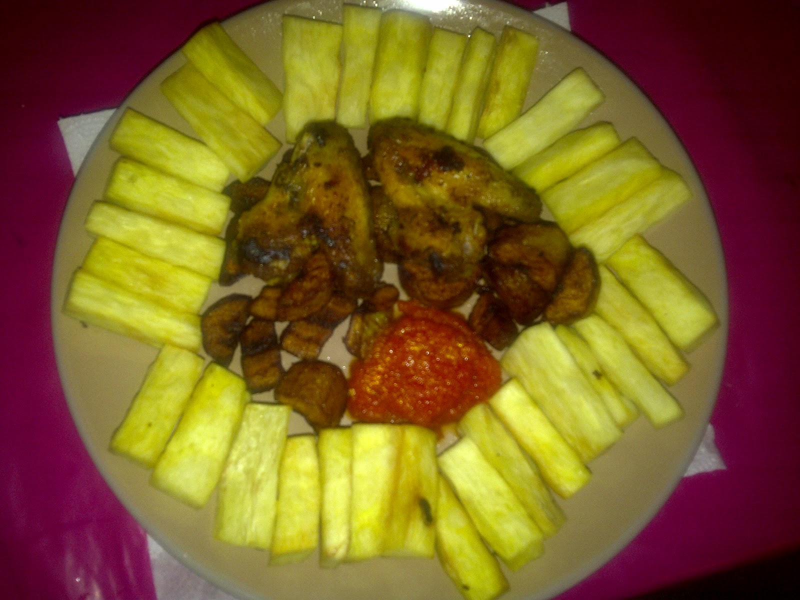 Exploring new hobbies! Fried yam chips and plantain with