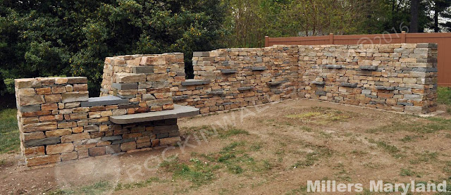 Rockin Walls Dry Stone Projects Butler Stone Mixed With West Mountain And Balducci Blue Dry Laid Construction 4 5 H X 42 L Total