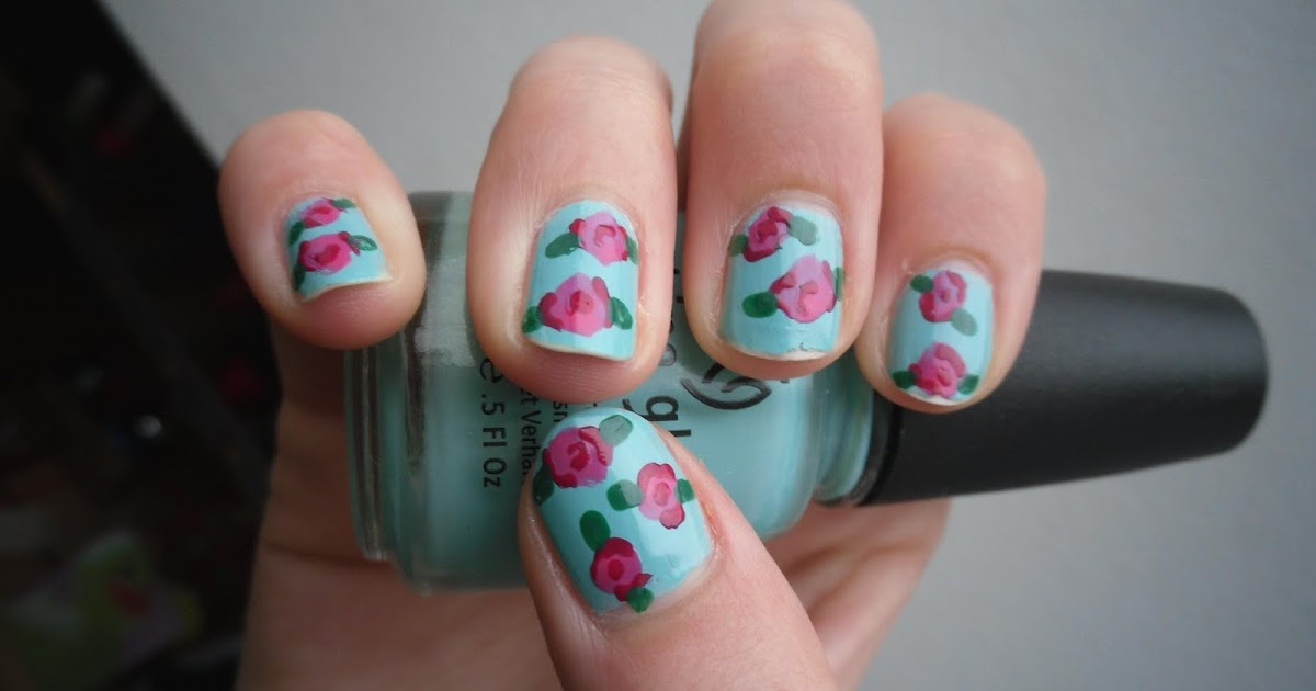 Misch's Beauty Blog: Picture Tutorial: Vintage Rose Nail Art