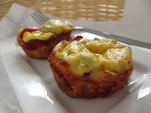 Home Skillet - Cooking Blog: Bacon Wrapped Egg Cups with Horseradish