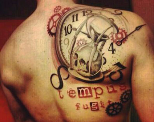 tatuaje de reloj de arena
