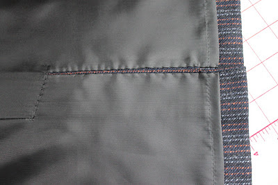 kick pleat lining