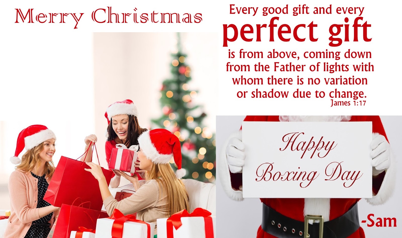 Merry Christmas Greetings Happy Boxing Day