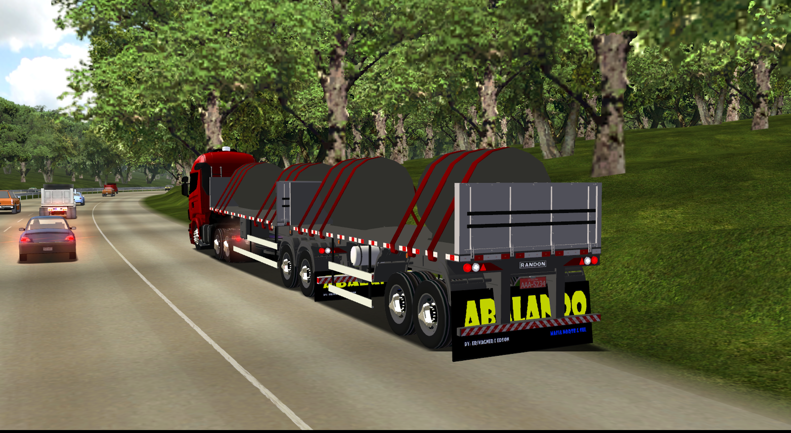 bitrem linha R 4 eixos com bobinas Mafia Da Br bitrem linha R 4 eixos com bobinas Mafia Da Br