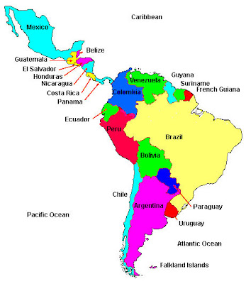 Latin America Region Map 70