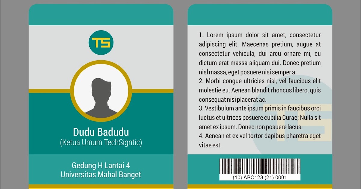 Contoh Id Card Untuk Panitia Contoh Hu