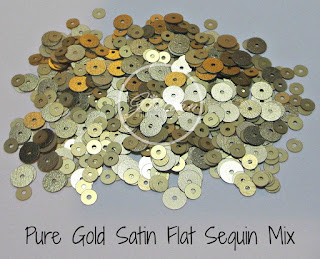 Pure Gold Satin Flat Sequin Mix