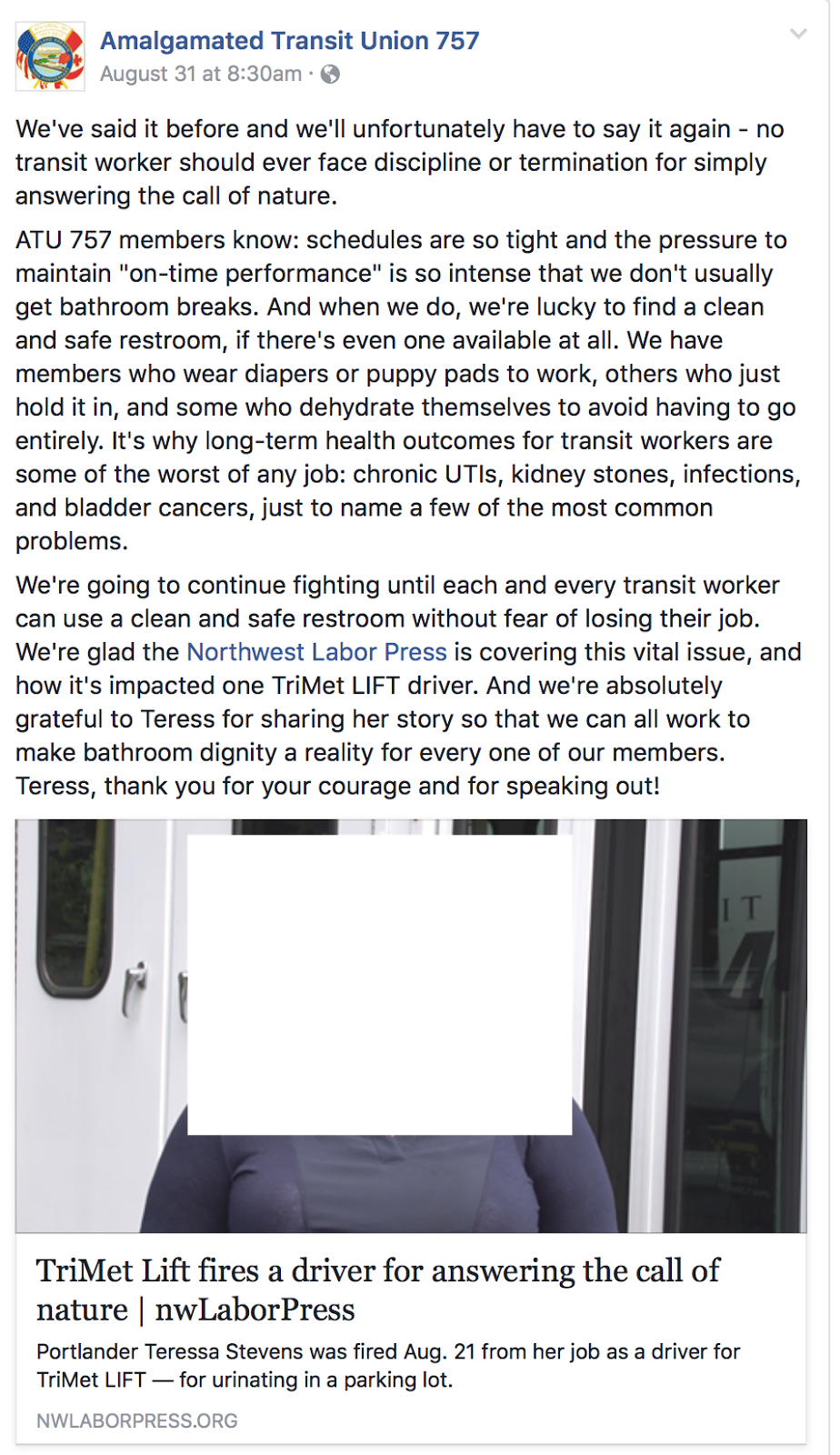 MOBBING AND BULLYING IN THE WORKPLACE "THE TRIMET WAY" TRIMET LIFT