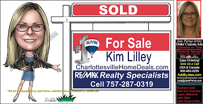 RE/MAX For Sale Yard Sign Caricatures