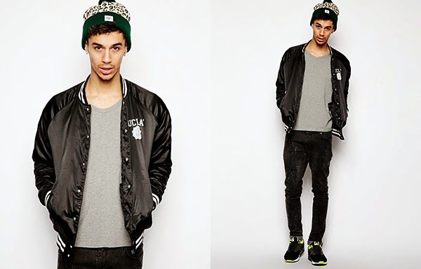 jaqueta college masculina couro