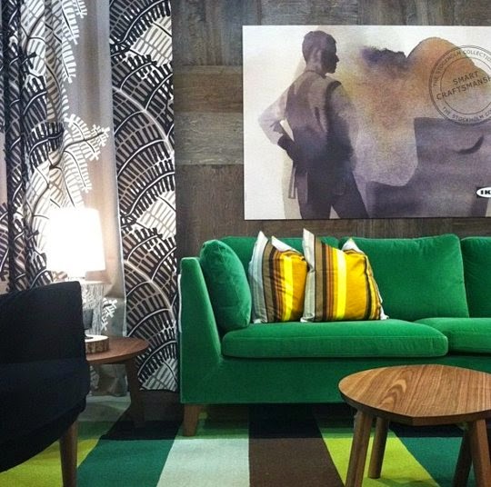 inspiracje w moim mieszkaniu Zielona kanapa do salonu