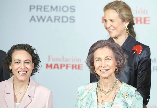 Queen Sofia of Spain and Infanta Elena attended presentation ceremony of 2018 awards of Mapfre Foundation held at The Casino de Madrid